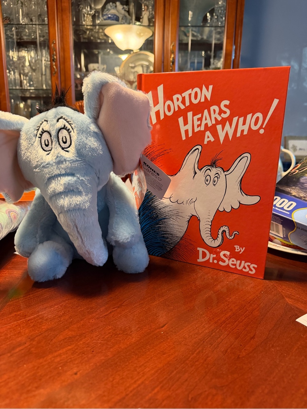 Dr. Seuss Horton Plush and book. NWT